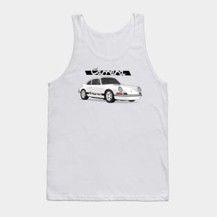 supercar 911 carrera rs turbo 1972 white black Tank Top